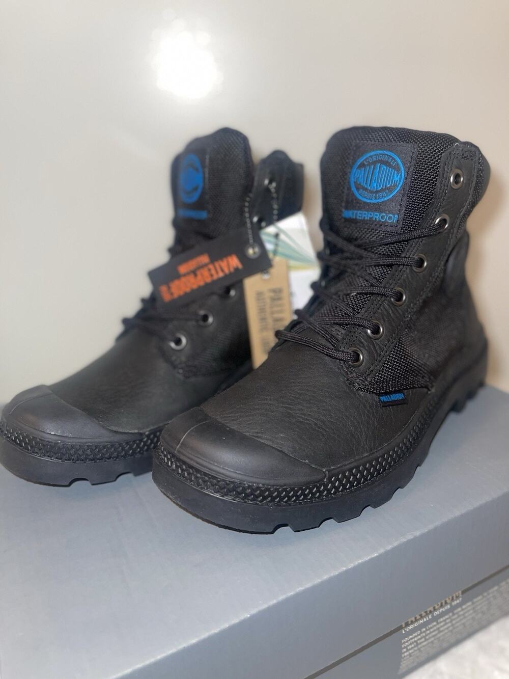 Palladium Pampa Sport Cuff Waterproof Boots Mens Size 3.5 Womens 5, 73234-001-M